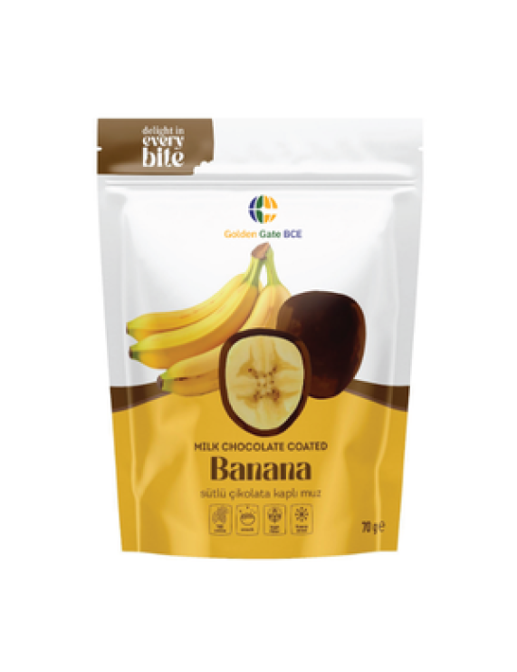 MILK CHOCOLATE COATED FREEZE DRIED BANANA 
