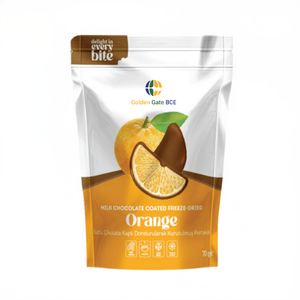 MILK CHOCOLATE COATED FREEZE DRIED ORANGE