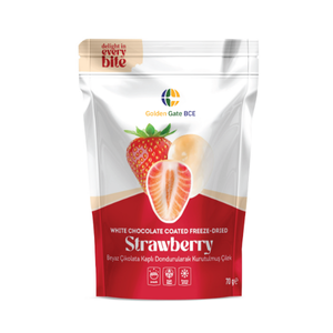 WHITE CHOCOLATE COVERED FREEZE DRIED STRAWBERRY